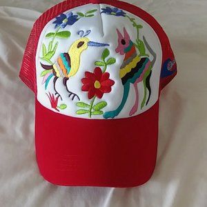Women's boho trucker hat - Mexican Otomi Print